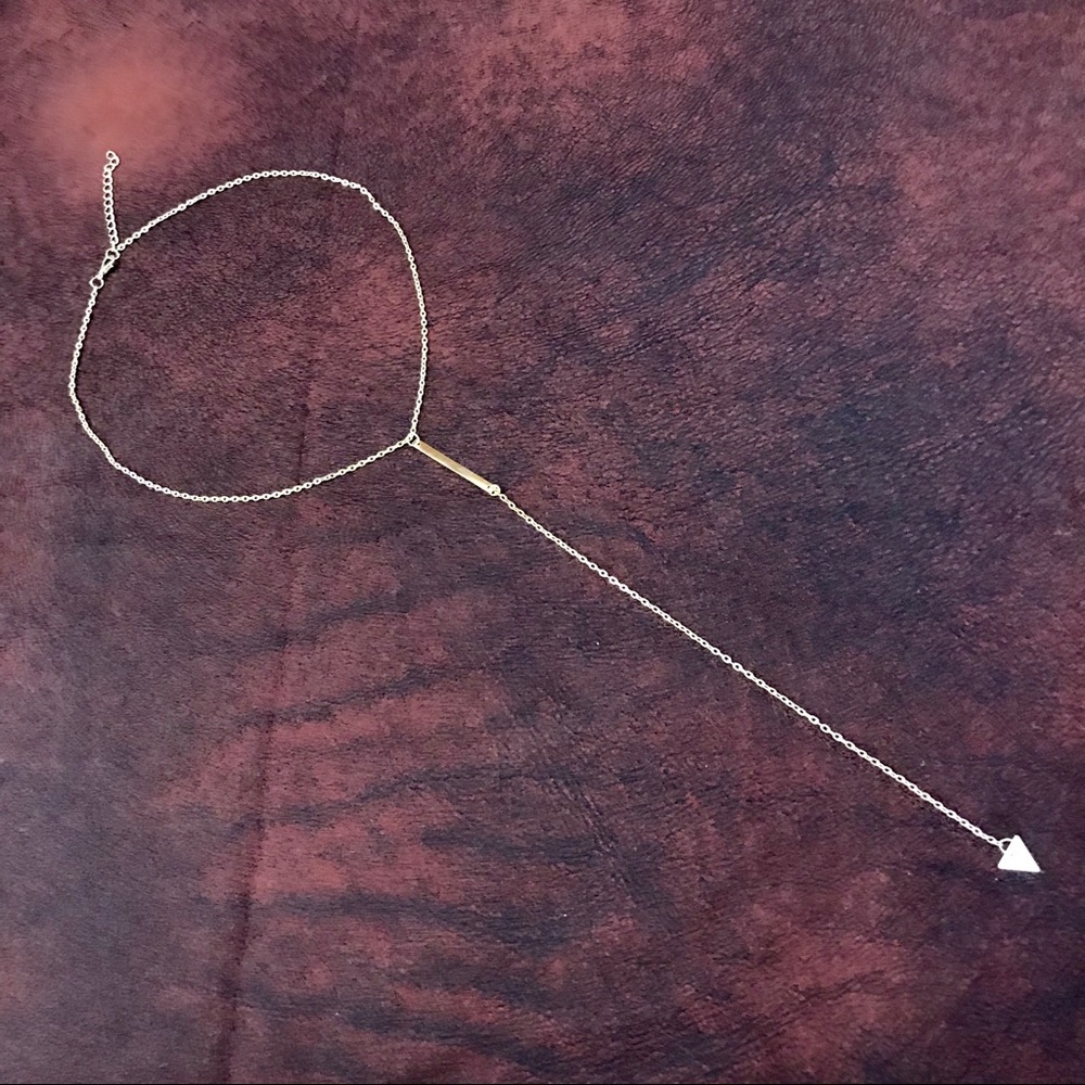 NWT Triangle & Rectangle Drop Necklace - Picture 3 of 6